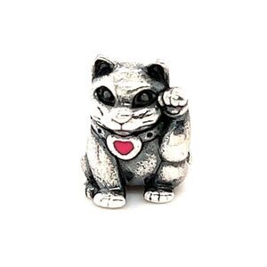 Pandora Enamel Waving Hand Cat Charm